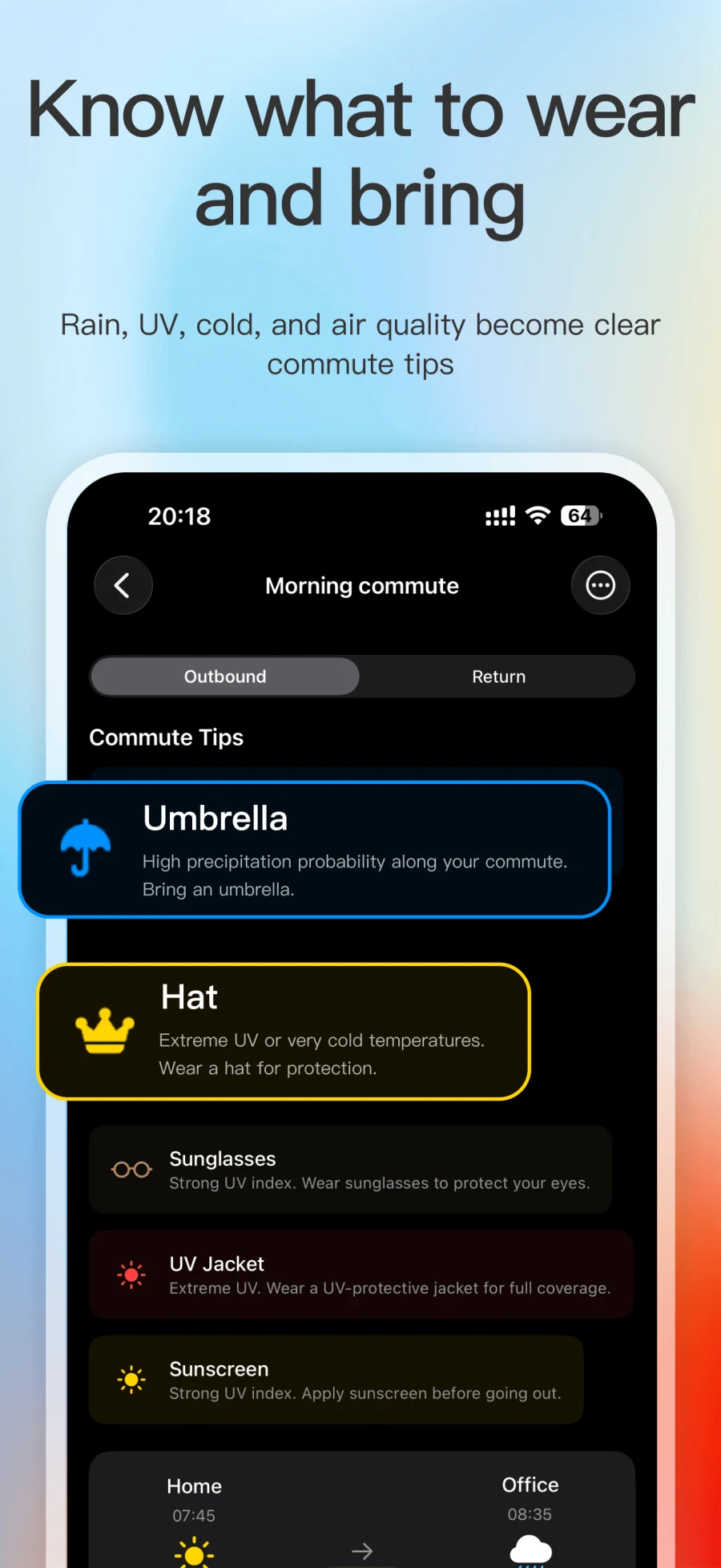 Captura da App Store de alertas meteorológicos, conselhos de trajeto e comparação de previsões